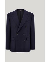 Canali - Wool And Silk Double-Breasted Modern-Fit Jacket - Lyst