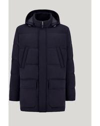 Canali - Wool Car Coat With Detachable Hood - Lyst
