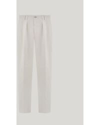 Canali - Cotton Gabardine Double-Pleated Pants - Lyst
