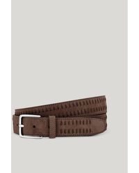 Canali - Suede Belt With Decorative Vertical Stitching - Lyst