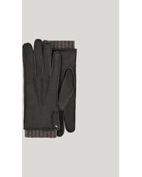 Canali - Dark Deerskin Gloves With Rivet And Cashmere Lining - Lyst