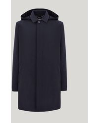 Canali - Midnight Technical Fabric Car Coat With Detachable Hood - Lyst