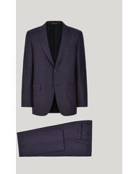 Canali - Costume En Laine 150's Et Soie Avec Veste Droite Bleu Marine - Lyst