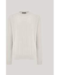 Canali - Milk Extra-Fine Merino Wool Crew Neck - Lyst