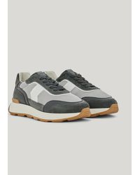 Canali - Technical Fabric And Leather Runner Sneakers - Lyst