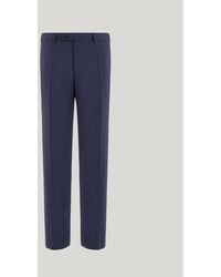 Canali - Stretch Wool High-Waisted Flat-Front Trousers - Lyst