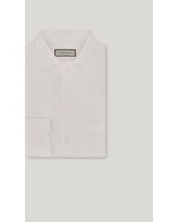 Canali - Relaxed Fit Cotton And Linen Shirt With Lapel Collar And Breast Pocket - Lyst