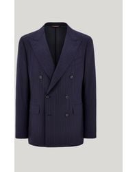 Canali - And Wool Double-Breasted Pinstriped Modern-Fit Jacket - Lyst