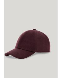 Canali - Burgundy Pure Cashmere Baseball Cap - Lyst