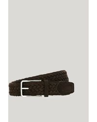 Canali - Geflochtener Gürtel Aus Veloursleder - Lyst