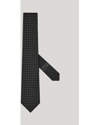 Canali - Silk Tie, Jacquard Motif And Logo With Thread - Lyst