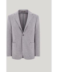 Canali - Wool And Lyocell Blend Jersey Jacket - Lyst