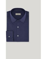 Canali - Regular Fit Cashmere And Cotton Blend Casual Shirt - Lyst