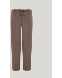 Canali - Taupe Travel Wool Regular Fit Drawstring Pants - Lyst