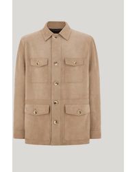 Canali - Nuvola Sand-Coloured Sahariana Jacket - Lyst