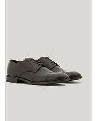 Canali - Dark Derby Shoes With Calfskin Toe Caps - Lyst
