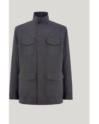 Canali - Impeccabile Charcoal Wool Field Jacket With Membrane - Lyst
