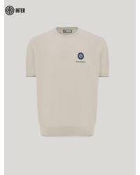 Canali - Milk And Brianza Cotton And Silk T-Shirt - Lyst