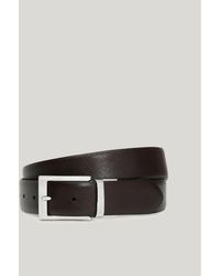Canali - And Reversible Printed Saffiano And Plain Calfskin Belt - Lyst