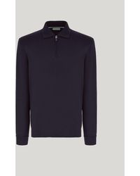 Canali - Impeccabile Wool Zippered Polo Shirt - Lyst