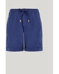 Canali - Bermuda Shorts With A Drawstring, Crafted From Cotton And Lyocell Gabardine - Lyst