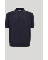 Canali - Regular-Fit Cotton And Silk Polo Shirt With Micro-Structure - Lyst