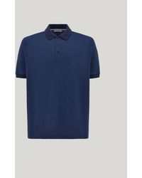 Canali - Cotton Piqué Polo Shirt With Contrasting Trim - Lyst