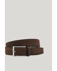 Canali - Dark Suede Calfskin Belt - Lyst