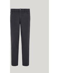 Canali - Levante Dark Comfort Cotton Microtwill Regular-Fit Pants - Lyst