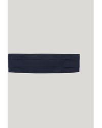 Canali - Kummerbund Aus Blauer Seide - Lyst