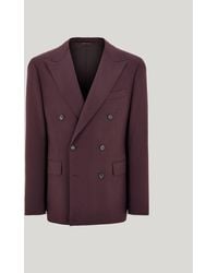 Canali - Dark Travel Wool Flannel Modern-Fit Double-Breasted Jacket - Lyst