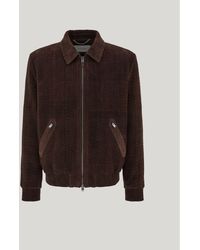 Canali - Woven Suede Blouson Jacket - Lyst