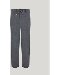Canali - Melange Impeccabile Wool Flannel Pants With Drawstring - Lyst