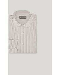 Canali - Impeccabile Regular-Fit Cotton Shirt With Stripes - Lyst