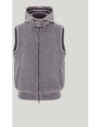 Canali - Merino Wool Mixed Material Vest - Lyst