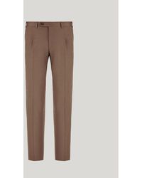 Canali - Walnut Travel Wool Flannel Regular-Fit Pants - Lyst
