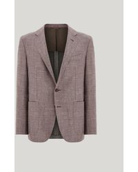 Canali - Walnut Modern-Fit Wool, Silk And Linen Blend Jacket With Matte Effect - Lyst