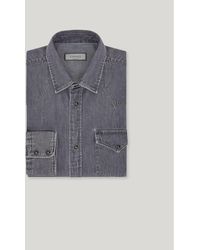 Canali - Stonewashed Cotton Denim Regular-Fit Western Shirt - Lyst