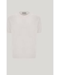 Canali - Giza Cotton T-Shirt With Contrasting Piping - Lyst