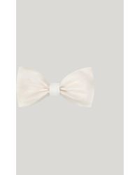 Canali - Ivory Silk Bow Tie - Lyst