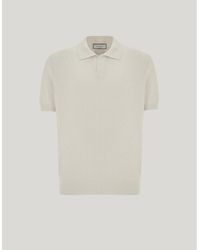 Canali - Milk-Colored Cotton And Modal Regular-Fit Polo Shirt - Lyst