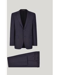 Canali - Costume En Pure Laine Avec Veste Droite À Deux Boutons Bleu Marine - Lyst