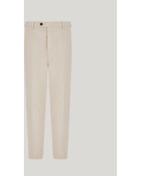 Canali - Regular Fit Sand Cashmere And Cotton Gabardine Chino Trousers - Lyst