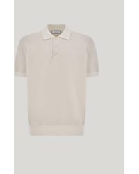 Canali - Micro-Structured Cotton Polo Shirt With Shaved Collar - Lyst