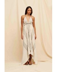 Caravana - Yatzil Lines Maxi Dress Artisanal Cotton - Lyst