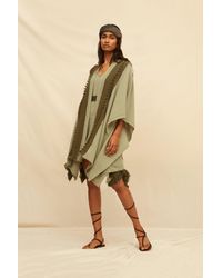 Caravana - Vahana Short Cape Artisanal Cotton - Lyst