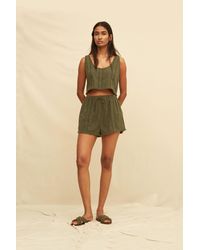 Caravana - Avani Crop Vest Artisanal Cotton - Lyst
