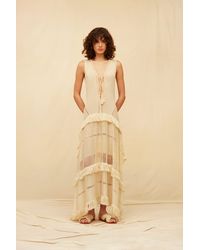 Caravana - Maia Knit Maxi Dress Linen Blend - Lyst