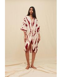 Caravana - Zanura Long Kaftan Artisanal Cotton - Lyst