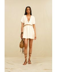 Caravana - Rhea Mini Dress Linen Cupro - Lyst